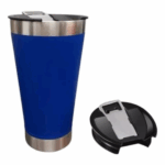 Personalizado - Copo Térmico Inox 473 ml com Tampa e Abridor – Azul Royal – Praticidade e Estilo