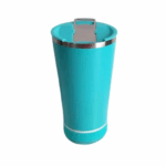 Personalizado Bluetooth – Copo Térmico Som LED com Tampa e Abridor 420 ml – Azul Claro