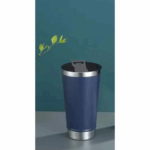 Copo Térmico Inox 473 ml com Tampa e Abridor – Azul Escuro Personalizado – Design Funcional