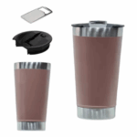 Copo Térmico Inox com Tampa e Abridor 473 ml - Rosê (Normal)