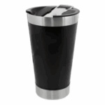 Copo Térmico Inox 473 ml com Tampa e Abridor – Preto Clássico – Versão Normal