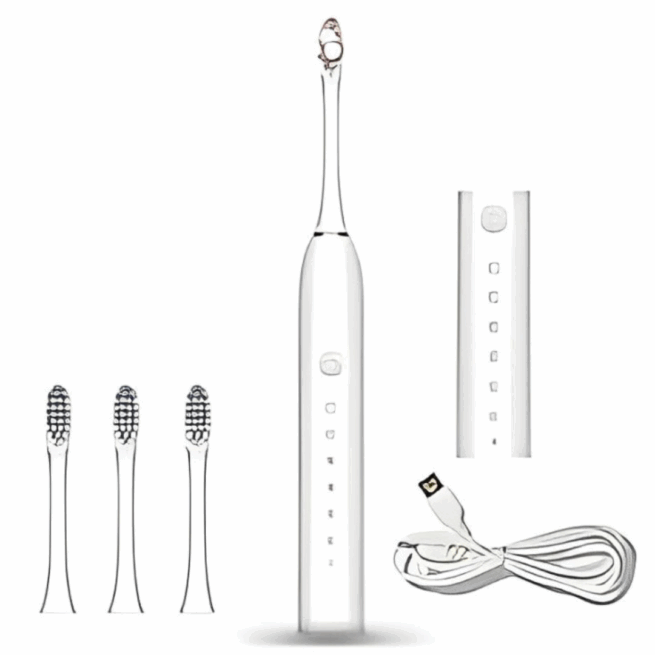 Escova Dental Elétrica X-3 com 6 Modos de Vibração Ultrassônica Bivolt - Cores Sortidas
