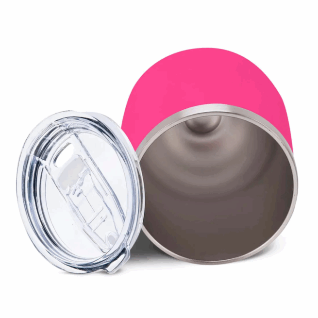 Copo Cuia Térmico Inox 360 ml com Tampa Antivazamento – Pink – Versão Normal