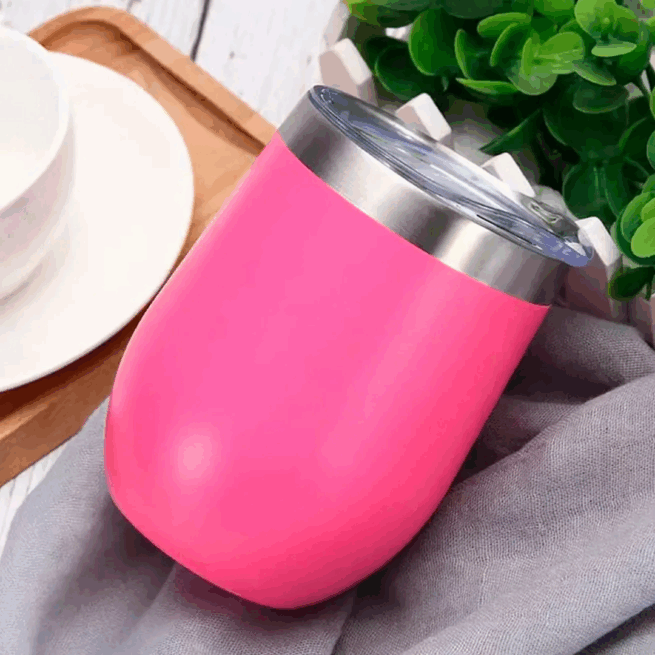 Copo Cuia Térmico Inox 360 ml com Tampa Antivazamento – Pink – Versão Normal