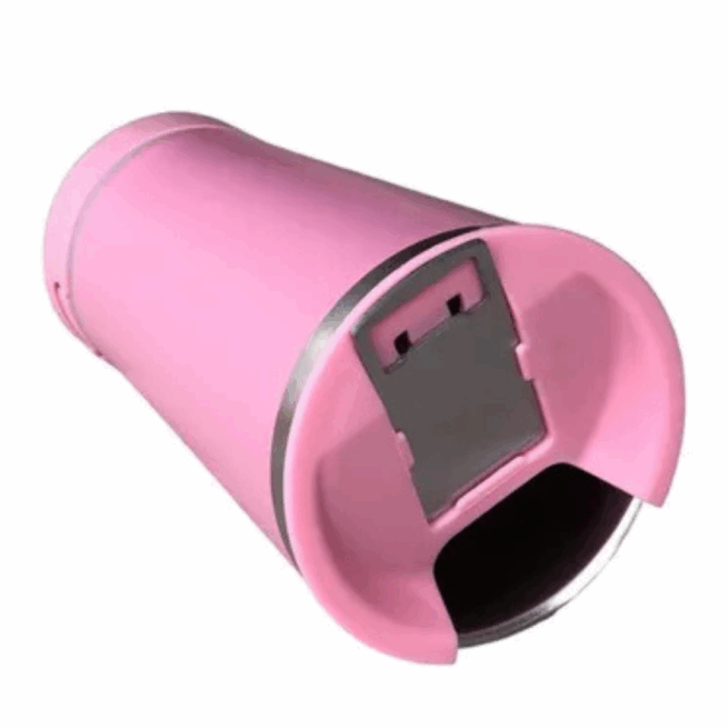 Copo Térmico Bluetooth Personalizado com Som LED, Tampa e Abridor 420 ml – Rosa – Modernidade e Funcionalidade