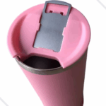 Copo Térmico Bluetooth Personalizado com Som LED, Tampa e Abridor 420 ml – Rosa – Modernidade e Funcionalidade