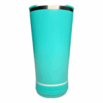 Copo Térmico Bluetooth com Som LED e Tampa com Abridor 420 ml - Verde Turquesa (Personalizado)
