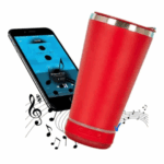 Copo Térmico Bluetooth Som Led com Tampa e Abridor 420 ml - Vermelho (Normal)