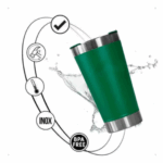 Copo Térmico Inox com Tampa e Abridor 473ml - Verde (Normal)