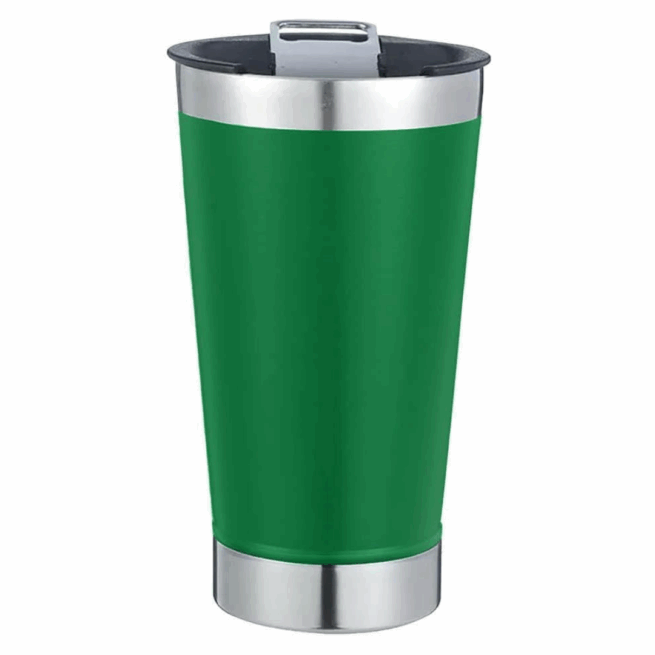 Copo Térmico Inox com Tampa e Abridor 473ml - Verde (Normal)