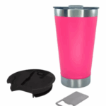 Copo Térmico Inox 473 ml com Tampa e Abridor – Pink Personalizado – Ideal para o Dia a Dia
