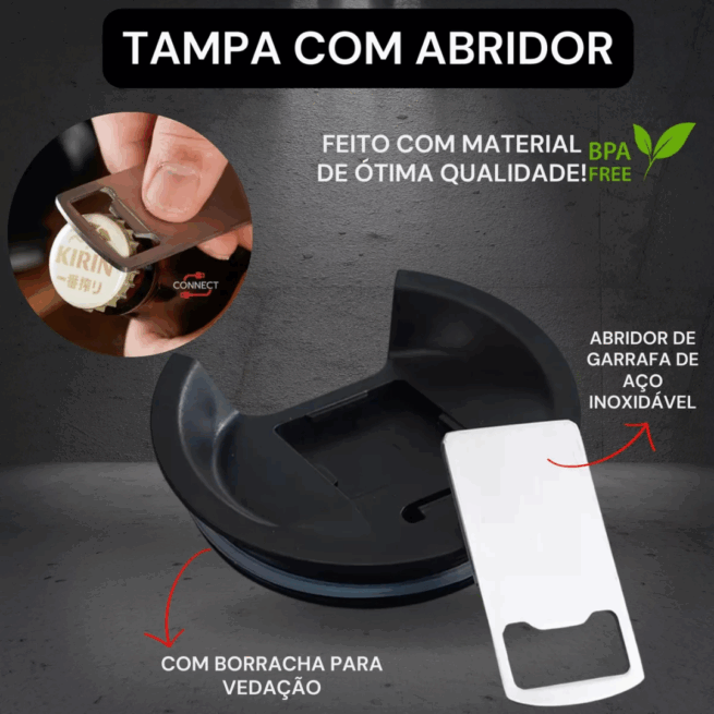 Copo Térmico Inox 473 ml com Tampa e Abridor – Pink Personalizado – Ideal para o Dia a Dia
