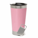 Copo Térmico Inox Personalizado 473 ml com Tampa e Abridor – Rosa – Design Moderno