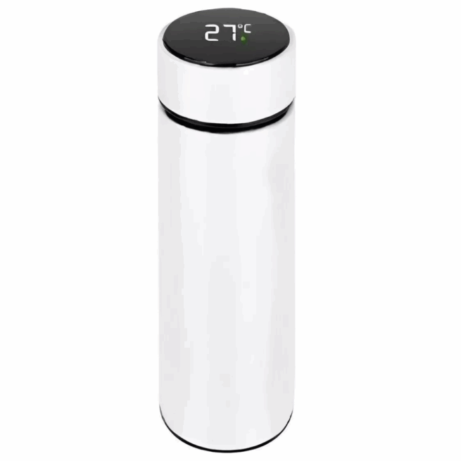 Garrafa Térmica com LED e Termômetro 500 ml - Branco (Normal)