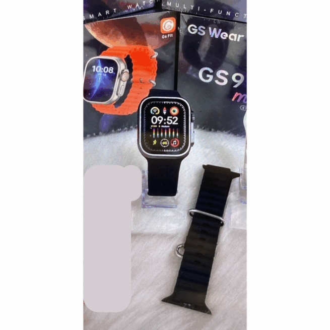 Relógio Smartwatch GS9 Ultra Mini 41mm com 2 Pulseiras – Preto