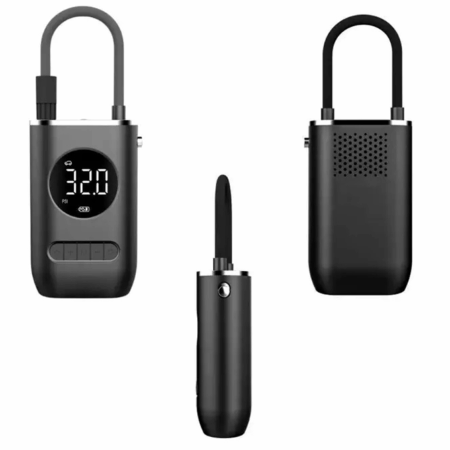 Mini Calibrador Compressor Elétrico Digital Portátil para Pneu de Carro e Bike – Bivolt