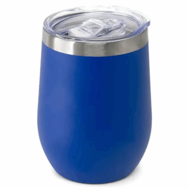 Copo Cuia Térmico Inox 360 ml com Tampa Antivazamento – Azul – Compacto e Prático