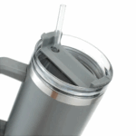 Normal – Copo Caneca Inox 1200 ml com Alça e Canudo – Cinza