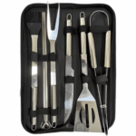 Conjunto de Churrasco De Luxo 9 Peças Inox Profissional C/ Maleta - BM-F1026