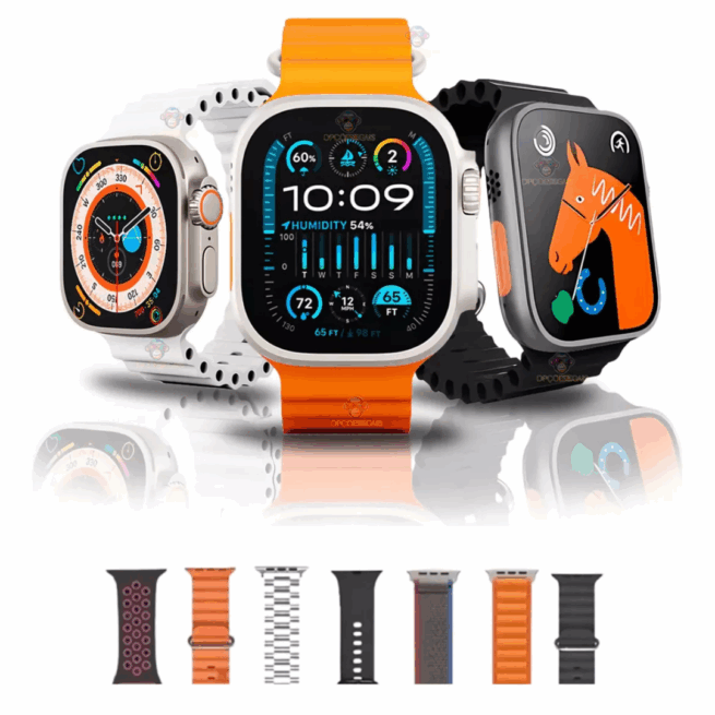 Relógio Smartwatch Ultra 9 Bivolt 49mm com 7 Pulseiras