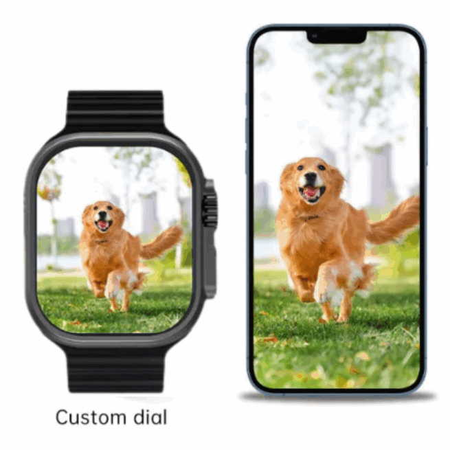 Relógio Smartwatch GS9 Ultra Mini 41mm com 2 Pulseiras – Preto