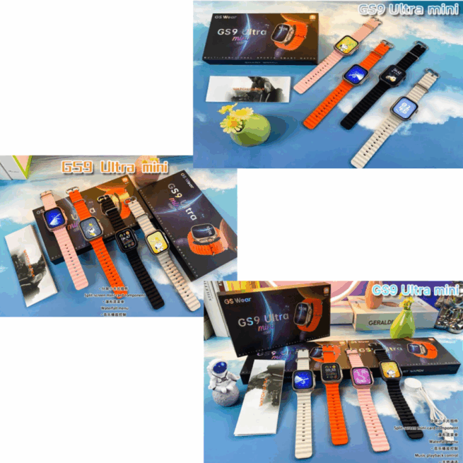 Relógio Smartwatch GS9 Ultra Mini 41mm com 2 Pulseiras – Preto