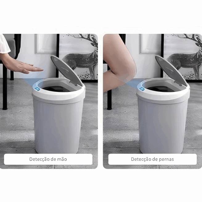 Lixeira Automática 12L com Sensor LK-2112 - Cinza