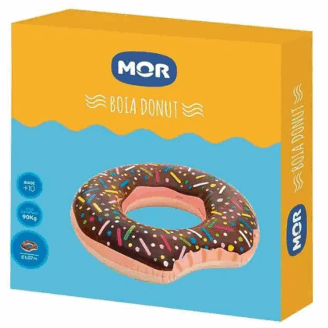 Boia Inflável Donut Rosa ou Marrom MOR – Suporta até 90kg