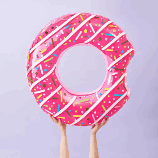 Boia Inflável Donut Rosa ou Marrom MOR – Suporta até 90kg