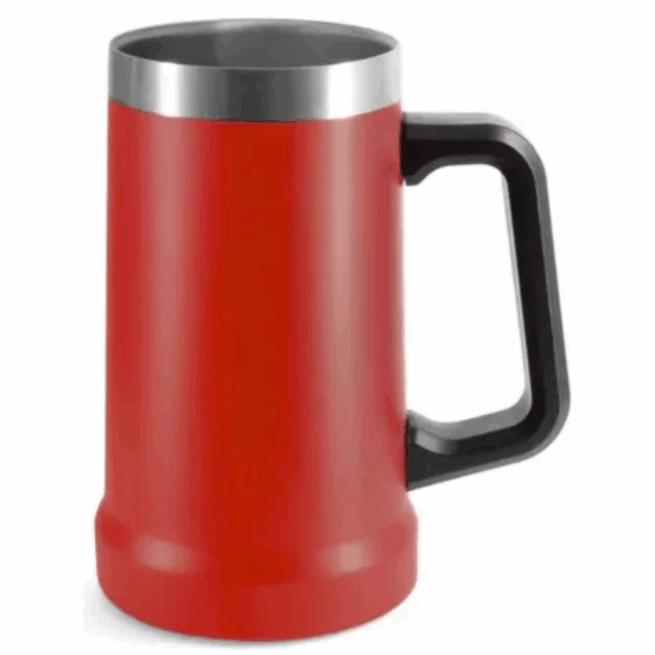 Caneca Térmica Inox de Cerveja 709 ml - Vermelho (Personalizado)
