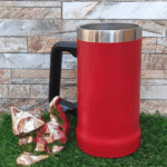 Caneca Térmica Inox de Cerveja 709 ml - Vermelho (Personalizado)