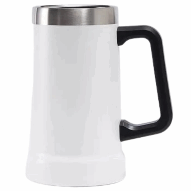 Caneca Térmica Inox de Cerveja 709 ml - Branco (Normal)