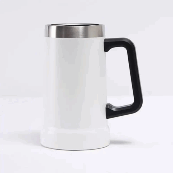 Caneca Térmica Inox de Cerveja 709 ml - Branco (Normal)