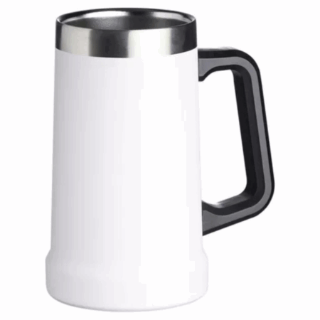 Caneca Térmica Inox de Cerveja 709 ml - Branco (Normal)