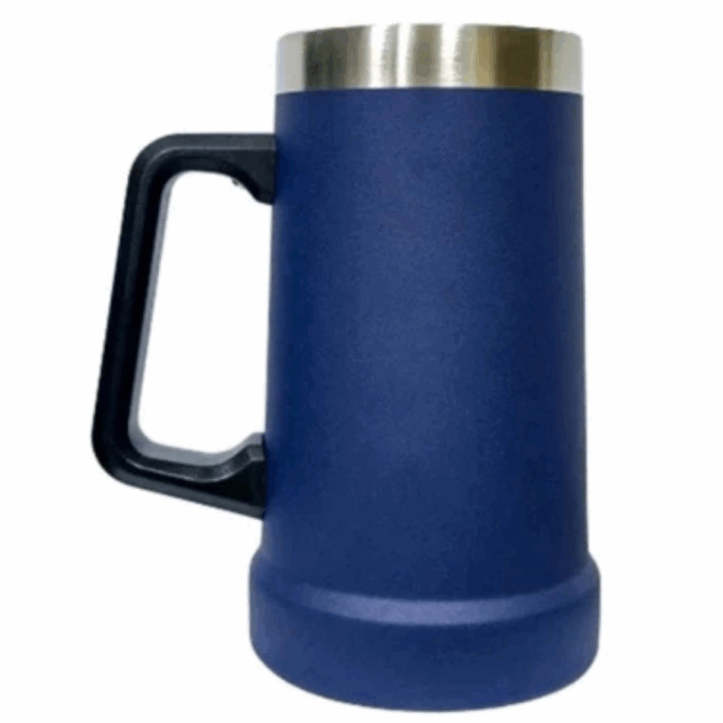 Caneca Térmica Inox Personalizada para Cerveja 709 ml – Azul Escuro – Estilo e Resistência