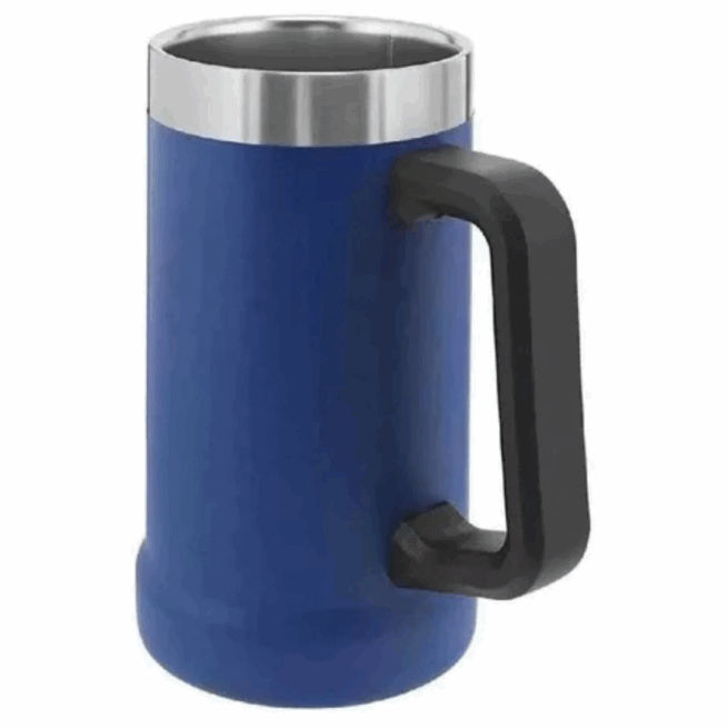 Caneca Térmica Inox Personalizada para Cerveja 709 ml – Azul Escuro – Estilo e Resistência
