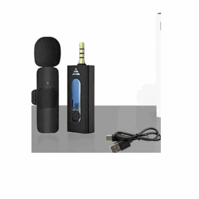 Microfone Lapela Sem Fio Bluetooth LAPELA P2 K35 com Cabo USB – Áudio Claro e Confiável