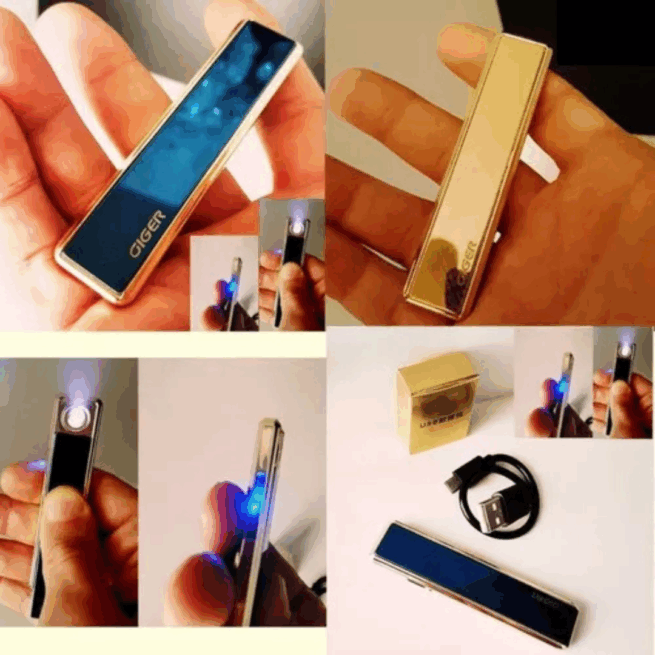 Isqueiro Elétrico USB Recarregável - Sem Chama