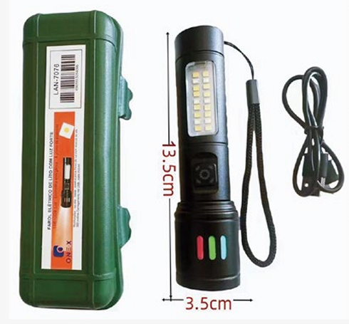 Lanterna Bivolt com Bateria Embutida e Iluminação Super Forte LAN-7076