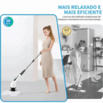 Escova de Limpeza Elétrica Rotativa 9 em 1 com Cabo Extensível – Esfregão Multiuso Bivolt