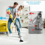 Escova de Limpeza Elétrica Rotativa 9 em 1 com Cabo Extensível – Esfregão Multiuso Bivolt