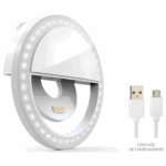 Ring Light Clip para Selfie com LED – Universal para Celular (Cores Sortidas) – Iluminação Perfeita para Fotos