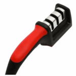 Afiador Amolador de Facas Profissional em Aço Inox com 3 Pontos de Afiar e Base Emborrachada – Corte Preciso