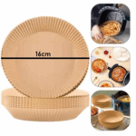 Forma Descartável para Air Fryer 16cm – Pacote com 50 Unidades – Praticidade na Cozinha