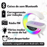 G Speaker Luminária com Relógio e Carregador por Indução BM-F946 – Tecnologia e Design