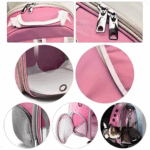 Mochila Pet para Transporte de Cães e Gatos com Visão Ampla – Rosa – Segurança e Comodidade