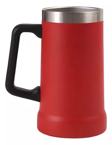 Caneca Térmica Inox de Cerveja 709 ml - Vermelho (Normal)