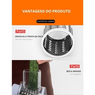 Fatiador Manual Giratório de Legumes 3 em 1 Inox – Praticidade e Versatilidade na Cozinha – BM-A20