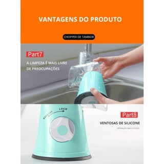 Fatiador Manual Giratório de Legumes 3 em 1 Inox – Praticidade e Versatilidade na Cozinha – BM-A20