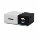 Mini Projetor Portátil LED 1080p com Saída HDMI – 600 Lumens – Preto/Branco